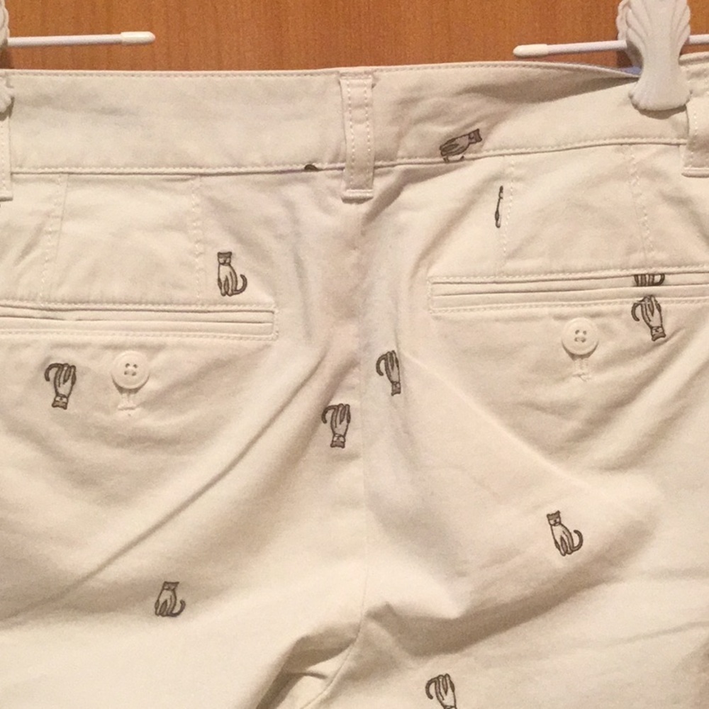 Talbots Cats Cream Pants with Embroidered Detail Size 4 - Picture 4 of 7